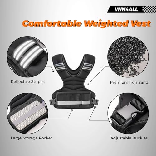 Weighted Vest Woman 6-12lb/12-18lb for Walking and Strength Training Weighted Vest Woman with 6 Irensand Weights for W