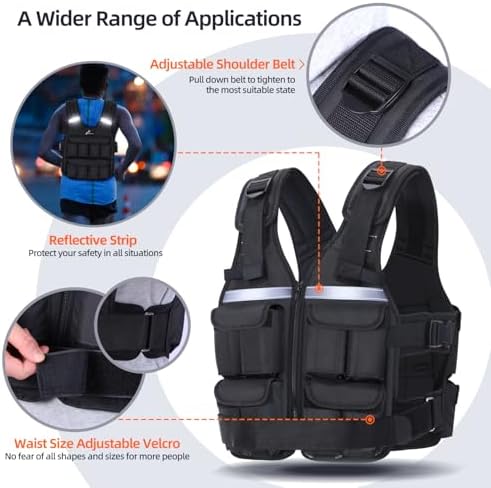 Sportneer Adjustable Weighted Vest for Walking and Running | Sportneer Washable Weight Vest for Women and Men | Sportne