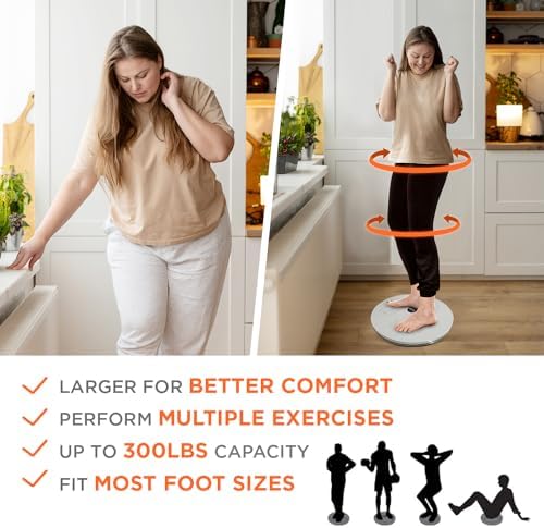 Yes4All 15 inch XXL Ab Twister Board for Full Body Toning Workout, Noise-Free Twisting Stepper, Aerobic Exercise, 2pcs i