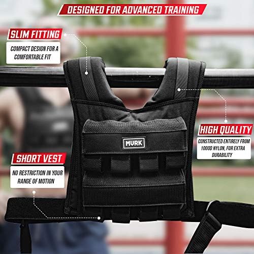 MVRK Weighted Vest for Men | 80lbs - Adjustable Weight Vest with Iron Weights - Heavy Duty Workout Vest for Functional T
