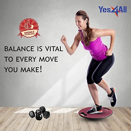 Upgraded Wobble Balance Board for Home Gym and Physical Therapy | Stability Board by Yes4All, Perfect for Standing Desk