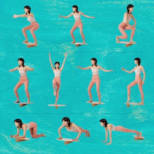 XCMAN Surf Balance Board Trainer for Adults and Kids - Non Slip Surface|Balance Board for Surfing,Snowboarding,Skateboar