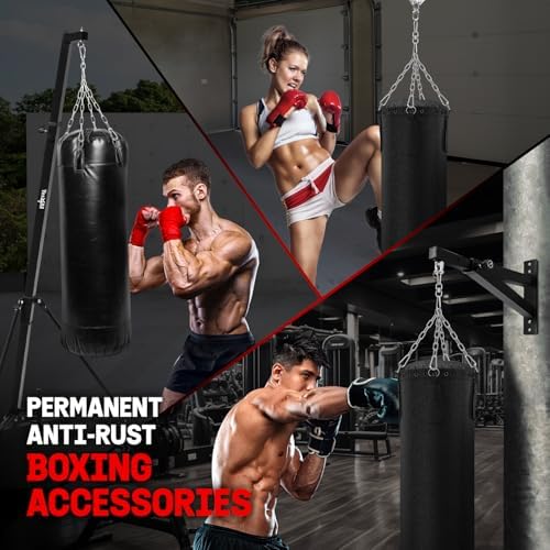Yes4All Punching Bag Hanger, Heavy Bag Spring 555 LB Capacity, Indoor & Outdoor Mounting, Strong & Durable for Boxing Ba