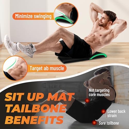 Yes4All Abdominal Exercise Pads for Home Gym Core Training & Back Stretching Sit Up Mat Foldable Ab Workout Equipment