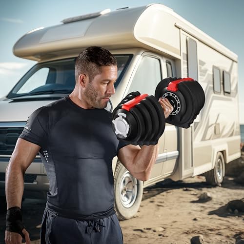 Yaheetech Adjustable Dumbbell Set for Men/Women Home Gym Strength Training Equipment Yaheetech Adjustable Dumbbells Fast
