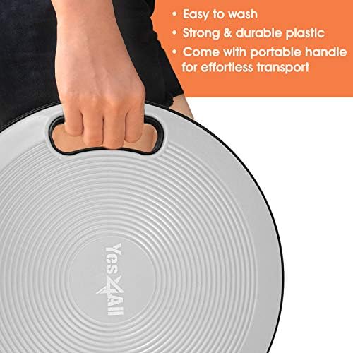Upgraded Wobble Balance Board for Home Gym and Physical Therapy | Stability Board by Yes4All, Perfect for Standing Desk