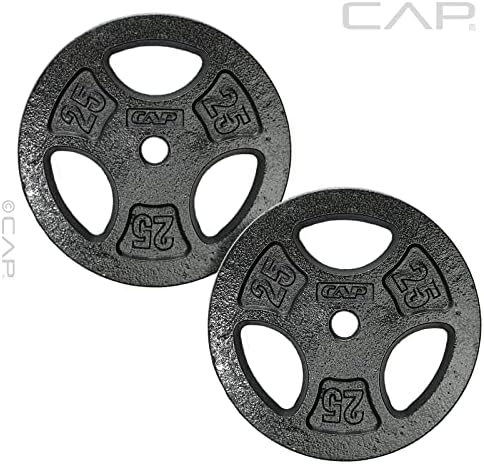 Standard CAP Barbell 1-Inch Grip Weight Plates for Home Gym Enthusiasts | CAP Barbell 1-Inch Grip Weight Plates with Du