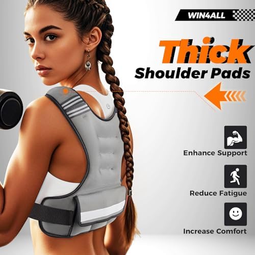 Weighted Vest Woman 6-12lb/12-18lb for Walking and Strength Training Weighted Vest Woman with 6 Irensand Weights for W