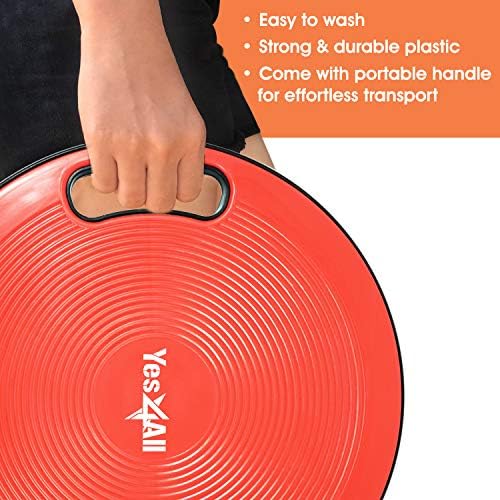 Upgraded Wobble Balance Board for Home Gym and Physical Therapy | Stability Board by Yes4All, Perfect for Standing Desk