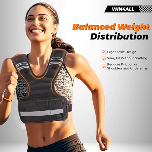 Weighted Vest Woman 6-12lb/12-18lb for Walking and Strength Training Weighted Vest Woman with 6 Irensand Weights for W