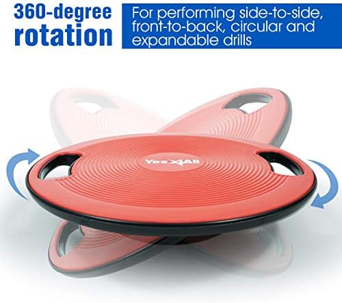 Upgraded Wobble Balance Board for Home Gym and Physical Therapy | Stability Board by Yes4All, Perfect for Standing Desk
