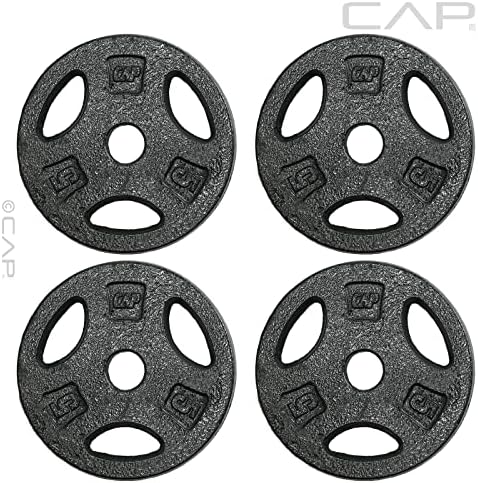 Standard CAP Barbell 1-Inch Grip Weight Plates for Home Gym Enthusiasts | CAP Barbell 1-Inch Grip Weight Plates with Du