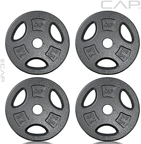 Standard CAP Barbell 1-Inch Grip Weight Plates for Home Gym Enthusiasts | CAP Barbell 1-Inch Grip Weight Plates with Du