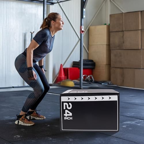BalanceFrom 3-in-1 Foam Plyometric Jump Box - Multiple Height Options for Home Gym Strength and Agility Training