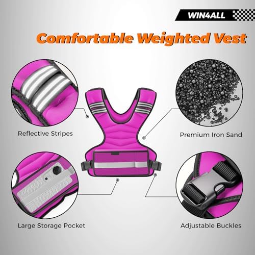 Weighted Vest Woman 6-12lb/12-18lb for Walking and Strength Training Weighted Vest Woman with 6 Irensand Weights for W