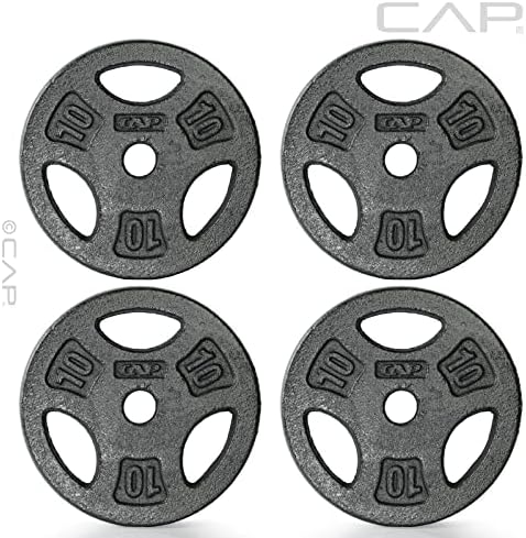 Standard CAP Barbell 1-Inch Grip Weight Plates for Home Gym Enthusiasts | CAP Barbell 1-Inch Grip Weight Plates with Du