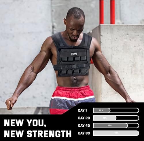 MVRK Weighted Vest for Men | 80lbs - Adjustable Weight Vest with Iron Weights - Heavy Duty Workout Vest for Functional T