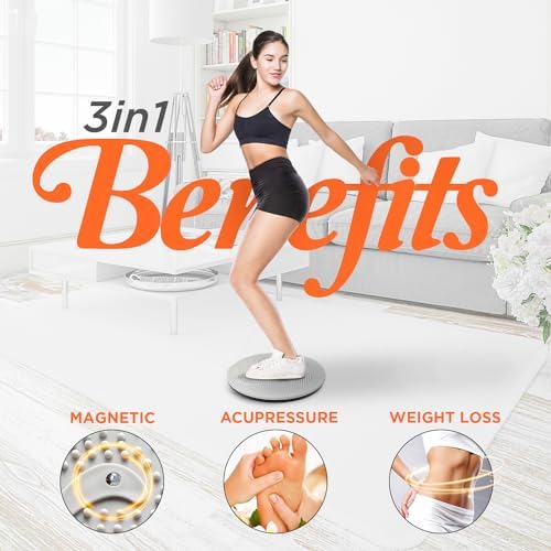 Yes4All 15 inch XXL Ab Twister Board for Full Body Toning Workout, Noise-Free Twisting Stepper, Aerobic Exercise, 2pcs i