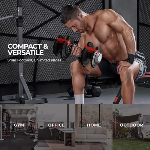 Yaheetech Adjustable Dumbbell Set for Men/Women Home Gym Strength Training Equipment Yaheetech Adjustable Dumbbells Fast