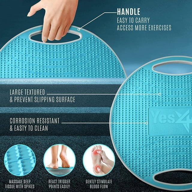 Upgraded Wobble Balance Board for Home Gym and Physical Therapy | Stability Board by Yes4All, Perfect for Standing Desk